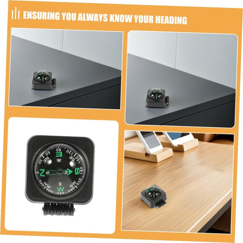 3pcs Adjustable Car Compass Ball Black Vehicle Navigation Outdoor Marine Motorcycle - Image 4