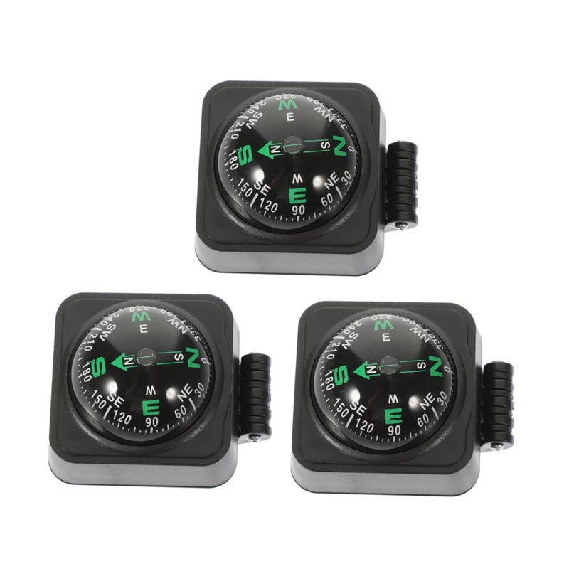3pcs Adjustable Car Compass Ball Black Vehicle Navigation Outdoor Marine Motorcycle - Image 2