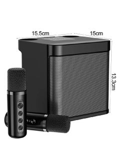NAFO 1 Set Bluetooth Speaker with Microphone 5.0 USB Charging Wireless Speakers with Bluetooth Surround Sound Portable Speaker for Smart TV Microphone with Speaker for Singing  - Image 2