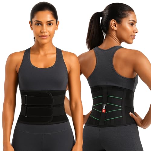 BESAFE Forever Lumbar Sacral Belt For Back Sprains, Strains, & Muscle Spasms, Unisex With 5 Flexible Splints for Lower Back Support, (Fits 30-42 inches Waist Size) (Black) - Image 1