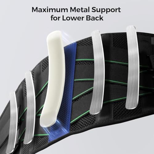 BESAFE Forever Lumbar Sacral Belt For Back Sprains, Strains, & Muscle Spasms, Unisex With 5 Flexible Splints for Lower Back Support, (Fits 30-42 inches Waist Size) (Black) - Image 5