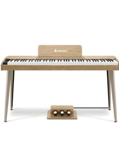 Donner Donner DDP-60 Wooden 88-Key Semi-Weighted Upright Digital Piano with 3-Pedal  - Image 2