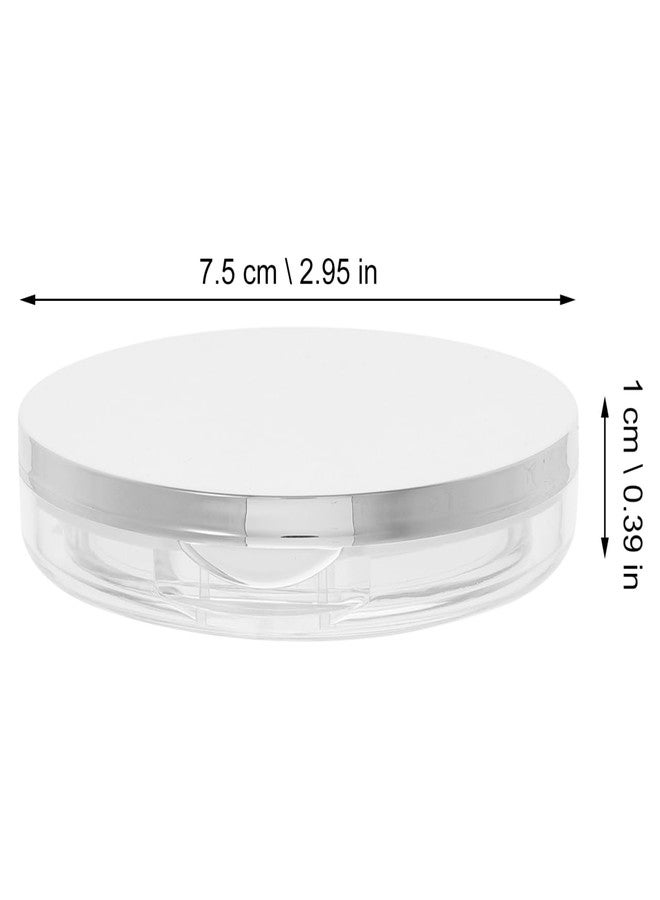 Beaupretty 2PCS Empty Powder Compact Plastic DIY Makeup Loose Powder Case with Puff and Elasticated Net Sifter for Travel Outside Home - Image 2