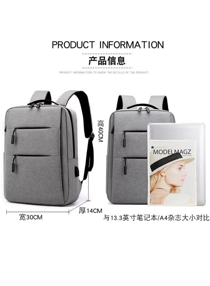 FANGFANGOTD Laptop Backpack 15" Travel Business Work Bag Water Resistant Daypack with USB Charging Port Black - Image 5