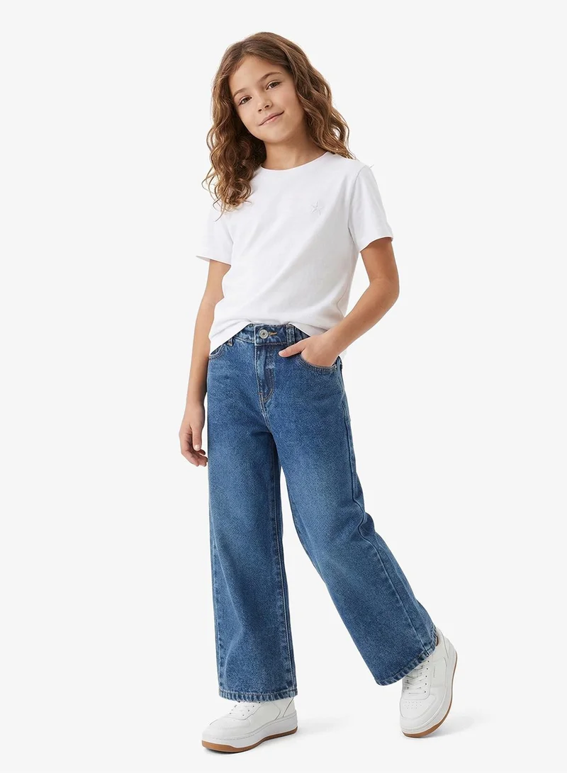 بنياتا جينز واسع الأرجل