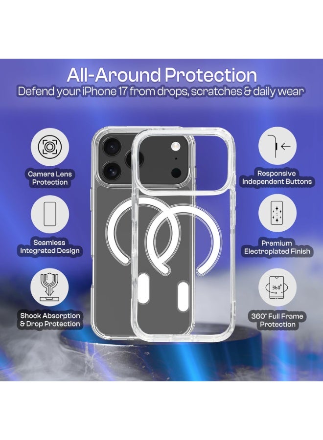 iPhone 17 Pro Max Protection Case Cover Clear MagSafe, Delay Yellowing, Scratch-Resistant, Magnetic Compatible with Magsafe - Image 3