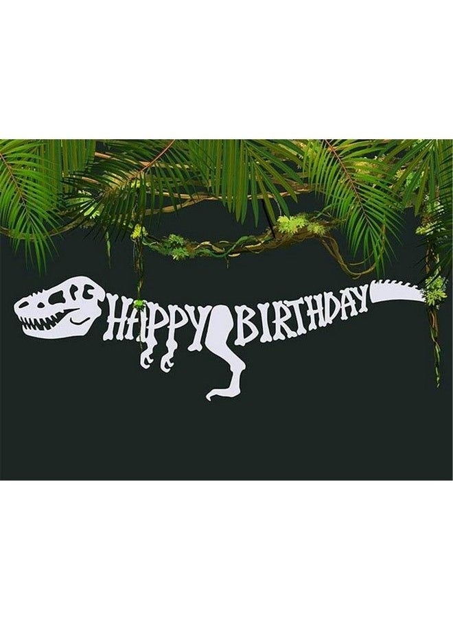 Generic - Super Cute Dinosaur Happy Birthday Banner Dinosaur Party Decorations Trex Raptor Design Dinosaur Supplies Great Dino Theme Birthday Party Favors For Kids Large And Preassembled - Image 1
