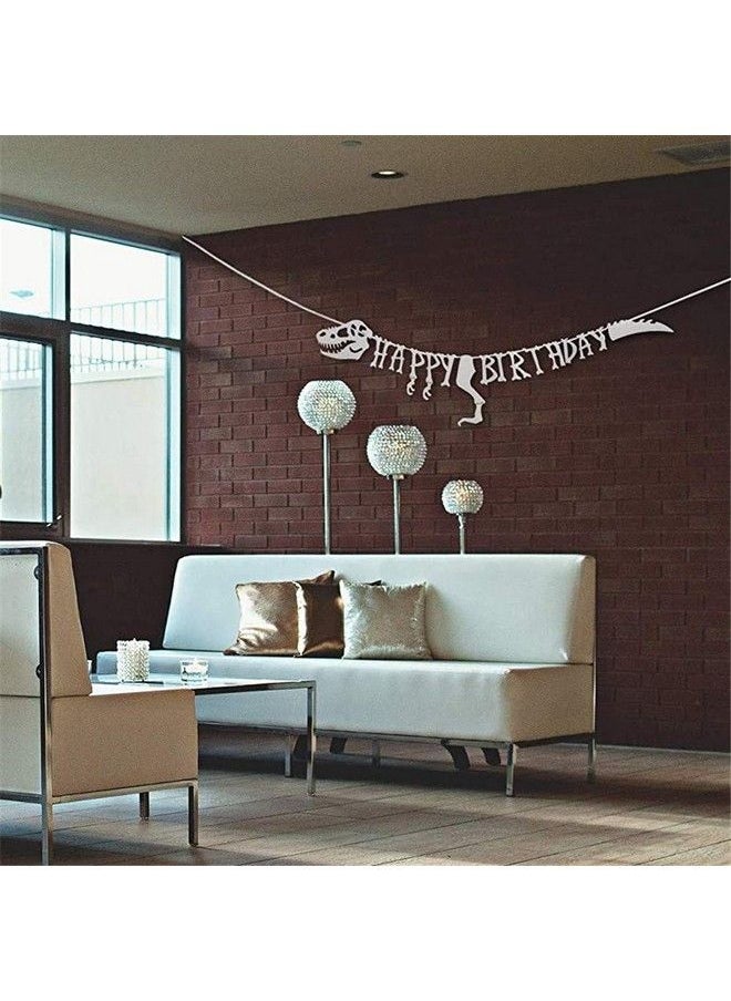 Generic - Super Cute Dinosaur Happy Birthday Banner Dinosaur Party Decorations Trex Raptor Design Dinosaur Supplies Great Dino Theme Birthday Party Favors For Kids Large And Preassembled - Image 1