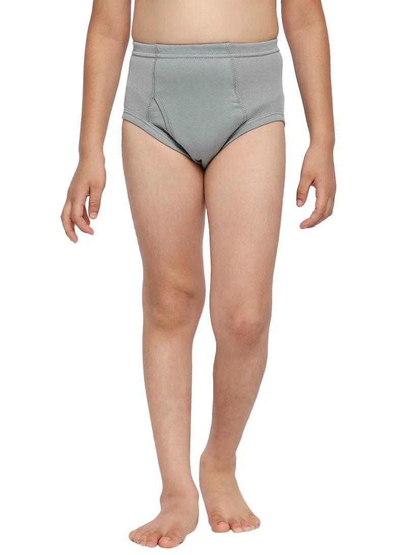 BYC BOY'S COTTON BRIEF (PACK OF 3) - DARK GREY