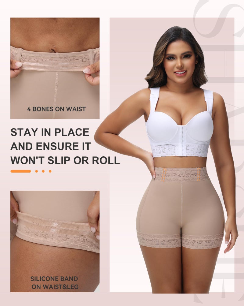 SHAPSHE Curvy Faja Colombianas Moldeadoras Shapewear Underwear Tummy Control High Waisted Shapewear Briefs Faja Calzones Para Mujer Middle Waist Trainer Shorts Body Shapers Panty Butt Lifting Shorts - Image 3