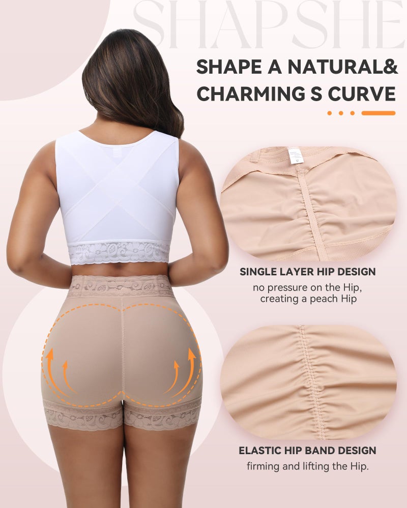 SHAPSHE Curvy Faja Colombianas Moldeadoras Shapewear Underwear Tummy Control High Waisted Shapewear Briefs Faja Calzones Para Mujer Middle Waist Trainer Shorts Body Shapers Panty Butt Lifting Shorts - Image 4