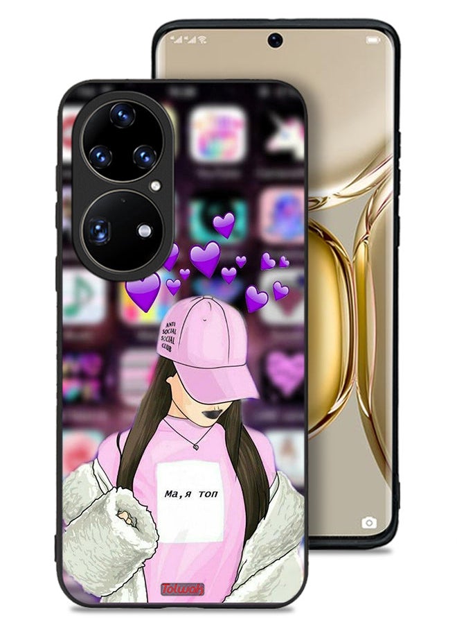 Tolwak Huawei P50 Pro Protective Case Cover Anti Social Club  - Image 1