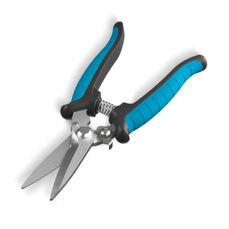 Gartol 8"" Scissors All Purpose Heavy Duty - Razor-Sharp Tin Snips For Sheet Metal  Electrical Wires  Insulation  Ropes  Cardboard | Electrician Tools With Cable Notch  Ergonomic Grip | Diy Scissors - Image 1
