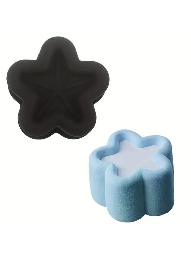 4pcs Single Concave Black Baking Mold Set Heart Flower Star Shape Fruit Pudding Tool - Image 5
