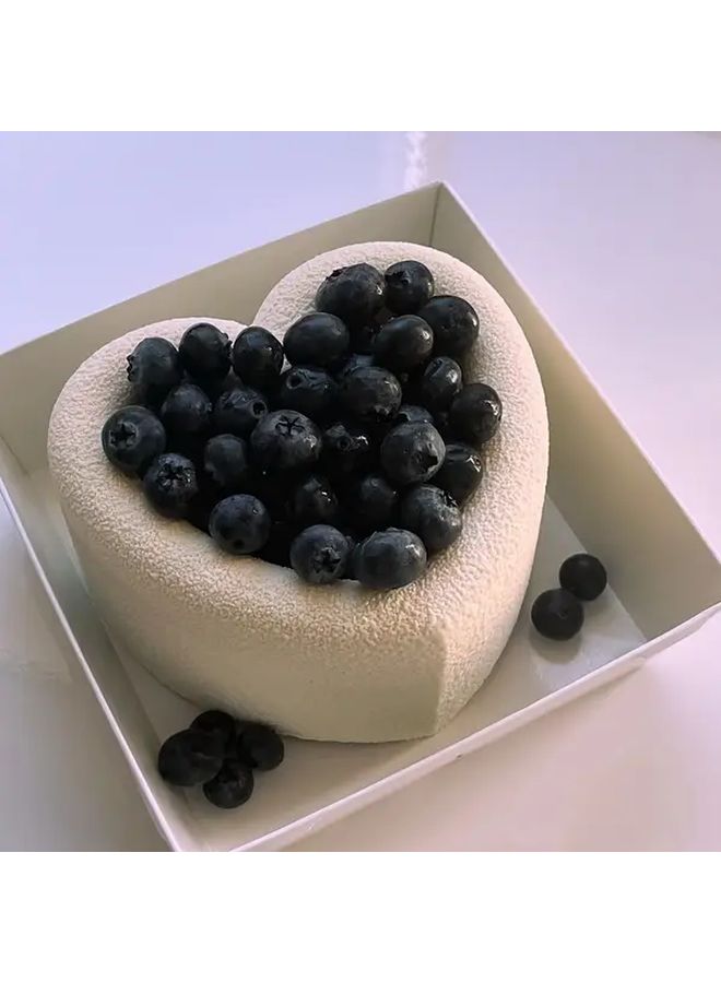 4pcs Single Concave Black Baking Mold Set Heart Flower Star Shape Fruit Pudding Tool - Image 2