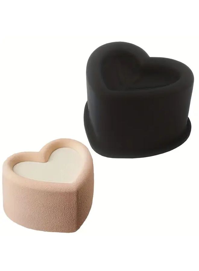 4pcs Single Concave Black Baking Mold Set Heart Flower Star Shape Fruit Pudding Tool - Image 4