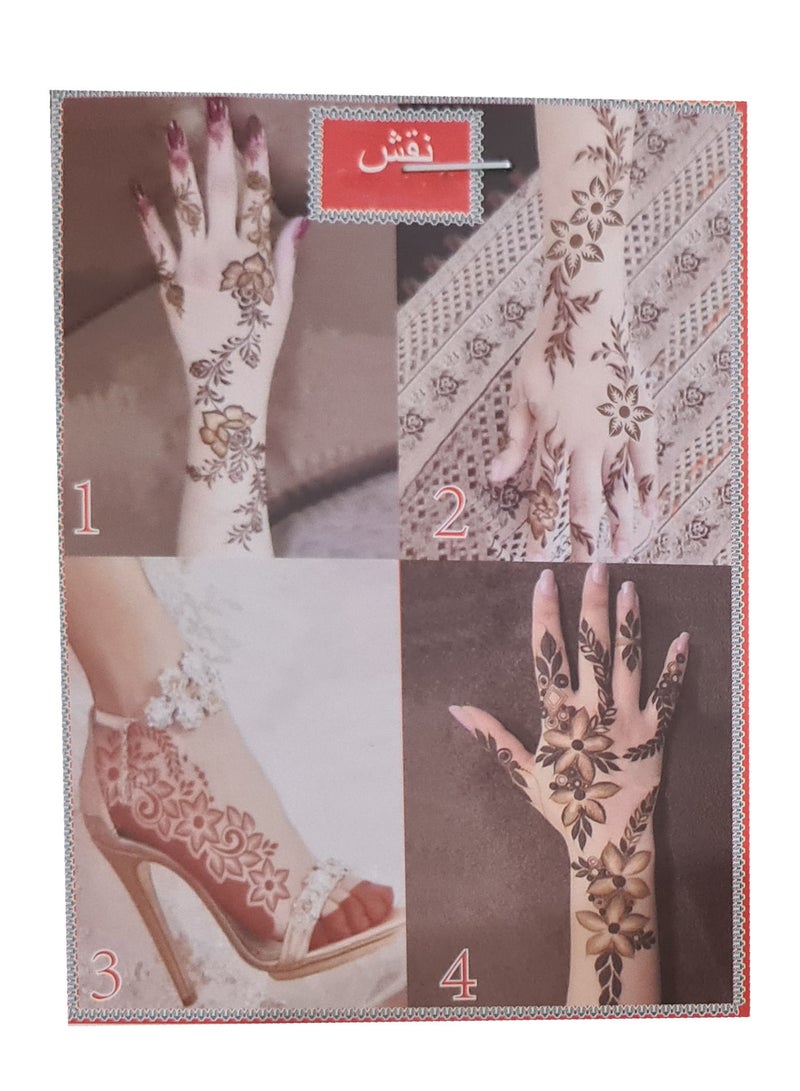 Generic Henna Designs Large Size Mould Stickers for Hand and Feet  - Image 2