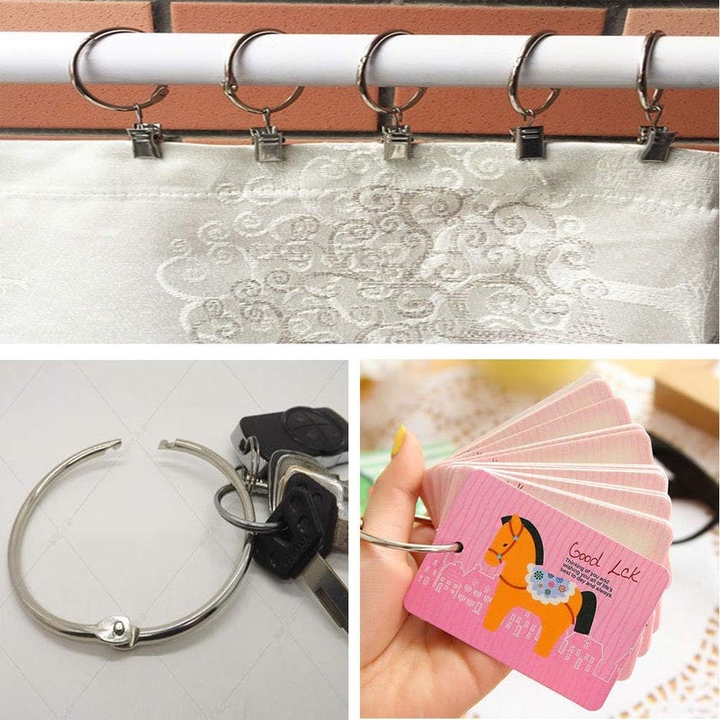 OZXTYO Loose Leaf Binder Ring 2 Inch, 8 Pack, Nickel Plated Steel Binder Rings,Silver, for School, Home, or Office,Book Rings, Metal Rings for Index Cards, Rings for Flash Cards, Paper Rings - Image 5