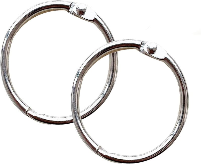 OZXTYO Loose Leaf Binder Ring 2 Inch, 8 Pack, Nickel Plated Steel Binder Rings,Silver, for School, Home, or Office,Book Rings, Metal Rings for Index Cards, Rings for Flash Cards, Paper Rings - Image 1