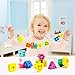 TOP BRIGHT Wooden Lacing Beads for Toddlers Kids Fine Motor Skills Montessori Toys for 2 Year Old Girls Boys Threading Toys for Two Year Old Girl Birthday Gifts - Image 4
