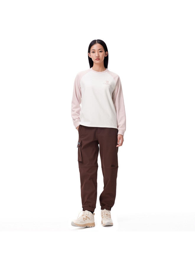 camel Women's Outdoor Fleece Base Layer Shirt, Windproof Plush Fleece Warm Top, Round Neck Fleece Jacket, Pullover Fleece Coat - Image 1