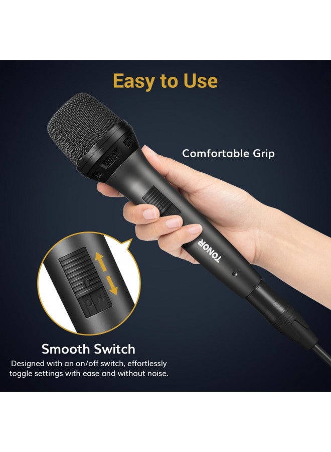 TONOR TONOR Professional Vocal Microphone for Singing, Dynamic Handheld Wired Karaoke Mic, Cardioid Studio Microfono with 5M XLR to 1/4" Cable, for Speakers/Mixer Machine/Amp/Speech/Karaoke and Outdoors  - Image 4