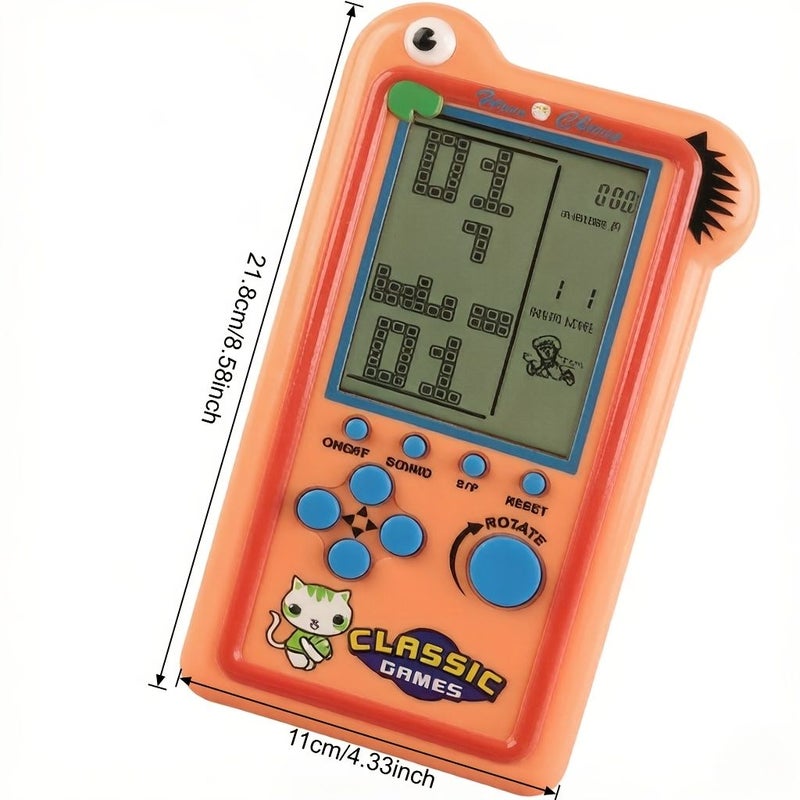 Blue Retro Handheld Brick Game Console Multiple Colors Holiday Gift Not Include Batteries - Image 2