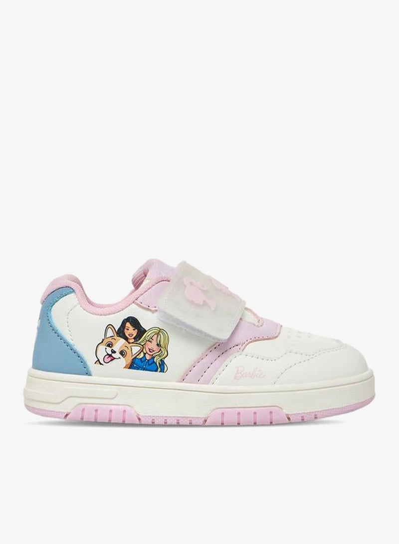 Barbie Girls Printed Hook & Loop School Sneakers - Image 4
