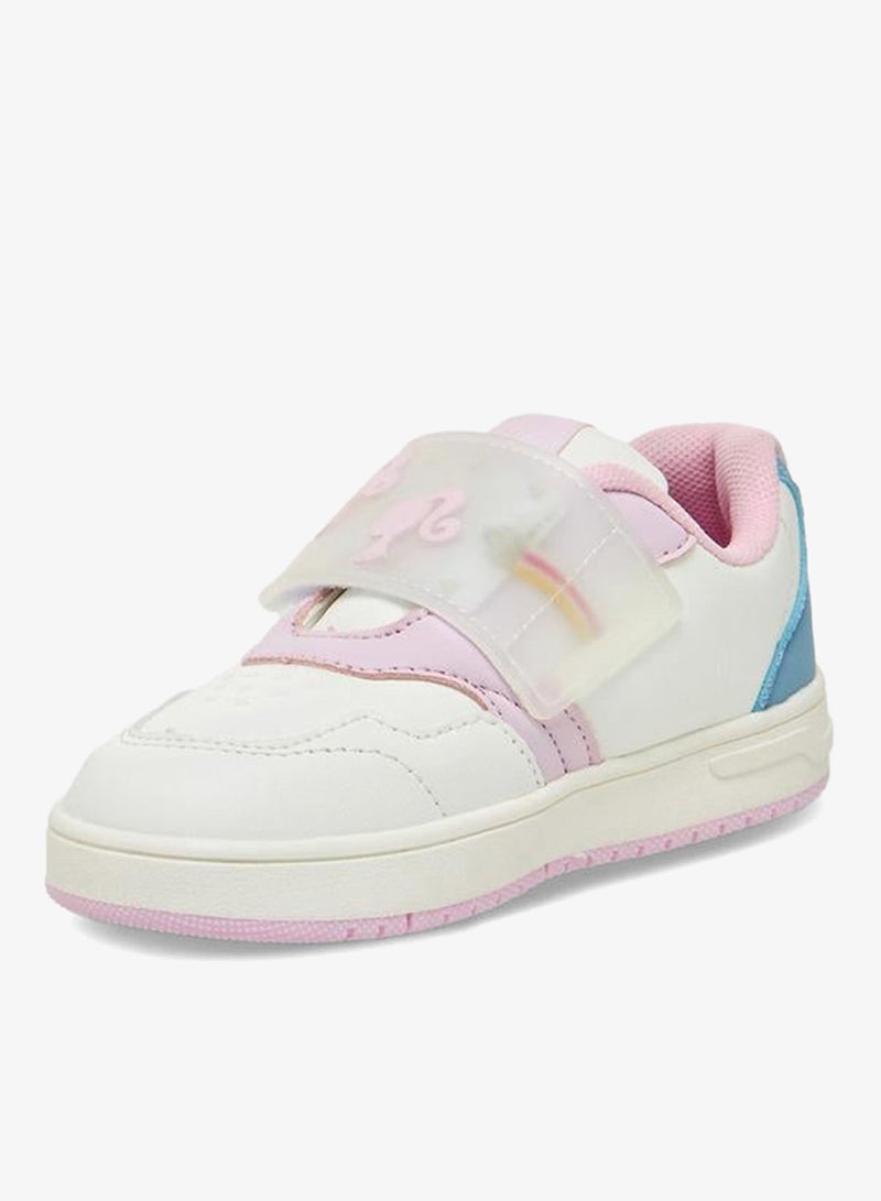 Barbie Girls Printed Hook & Loop School Sneakers - Image 5