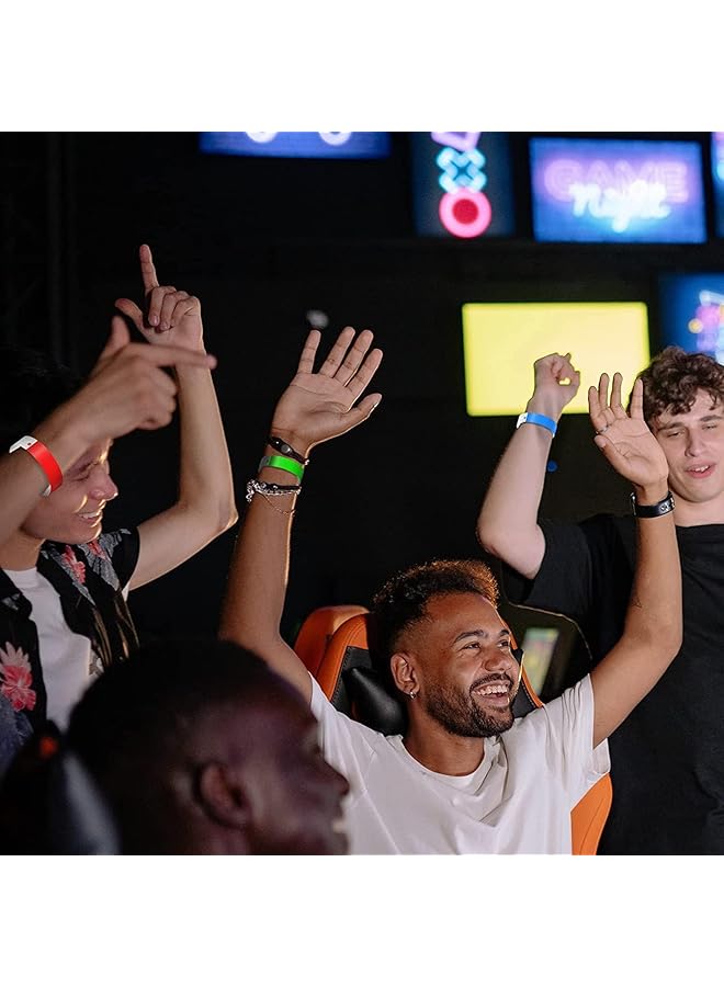 إيروريكس أساور ورقية للمناسبات، أساور نيون ملونة، 300 قطعة، أساور يد مقاومة للماء للحفلات والنوادي، أساور لاصقة خفيفة الوزن للحفلات الموسيقية - Image 5