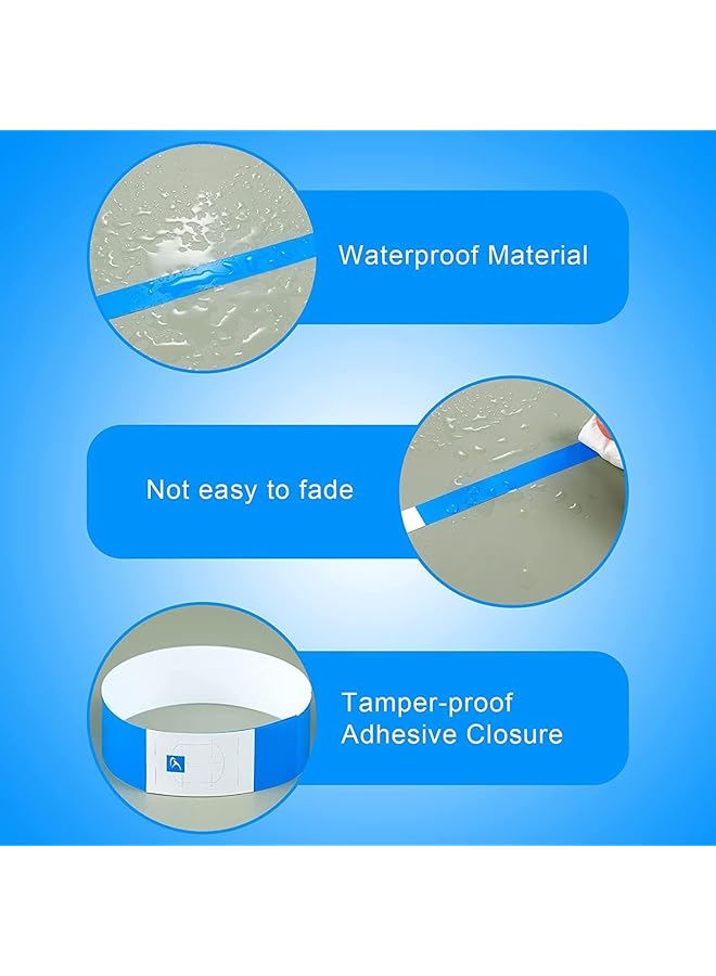 إيروريكس أساور ورقية للمناسبات، أساور نيون ملونة، 300 قطعة، أساور يد مقاومة للماء للحفلات والنوادي، أساور لاصقة خفيفة الوزن للحفلات الموسيقية - Image 2
