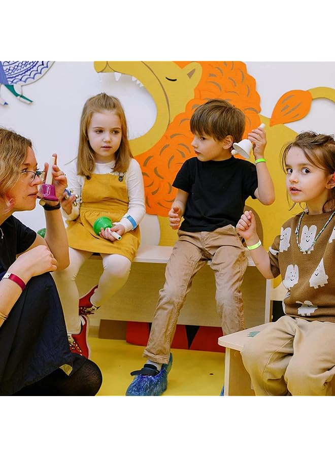 إيروريكس أساور ورقية للمناسبات، أساور نيون ملونة، 300 قطعة، أساور يد مقاومة للماء للحفلات والنوادي، أساور لاصقة خفيفة الوزن للحفلات الموسيقية - Image 3