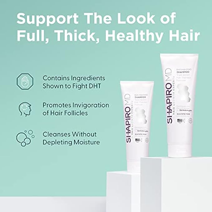 Shapiro MD ALL NATURAL AND VEGAN HAIR GROWTH SHAMPOO | EXPERIENCE HEALTHIER, FULLER AND THICKER LOOKING HAIR - | 1-MONTH HAIR SHAMPOO SUPPLY - Image 3