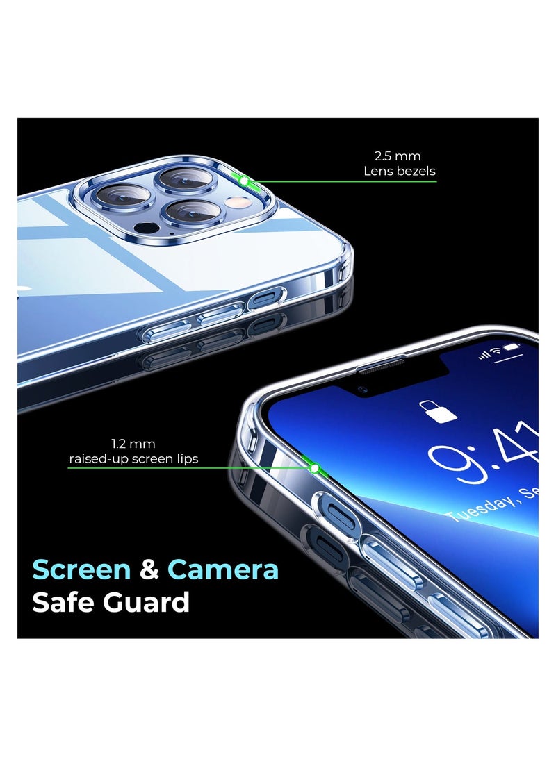 برايميت Transparent Crystal Clear iPhone 15 Case 6.1 inch - Shockproof Curved Edges apple iphone 15 case HD Clear Anti Scratch - Image 5