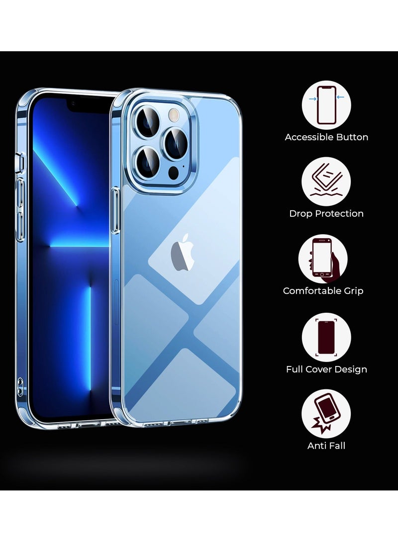 برايميت Transparent Crystal Clear iPhone 15 Case 6.1 inch - Shockproof Curved Edges apple iphone 15 case HD Clear Anti Scratch - Image 3