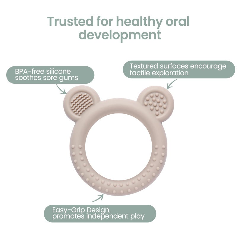 Eascrozn Baby Teething Toys 3-6 Months, Teethers for Babies 6-12 Months, Silicone Teething Ring Toys Easy to Grasp, Teething Relief for Baby Infant Toys, BPA Free - Image 4