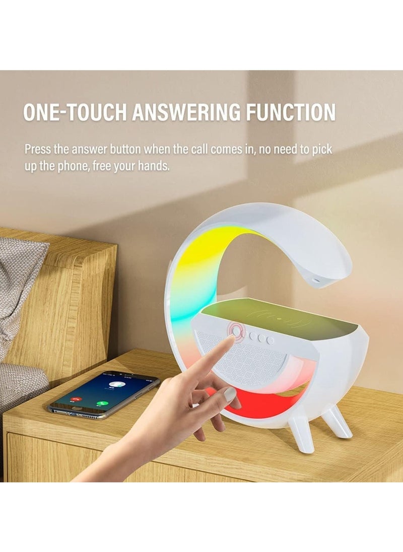 DubaiGallery - BT2301 big G ambient lamp Bluetooth speaker wireless charging colorful - Image 1