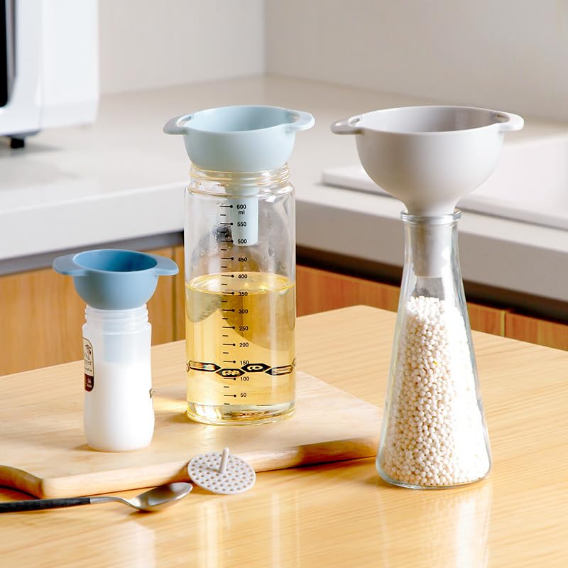 KOOSHLO 4 in 1 Multifunctional Kitchen Filter Oil Pot Funnel Set with Handle and Easy Transfer of Cooking Oil Water Juice Liquid Powder Sauce ghee - Image 3
