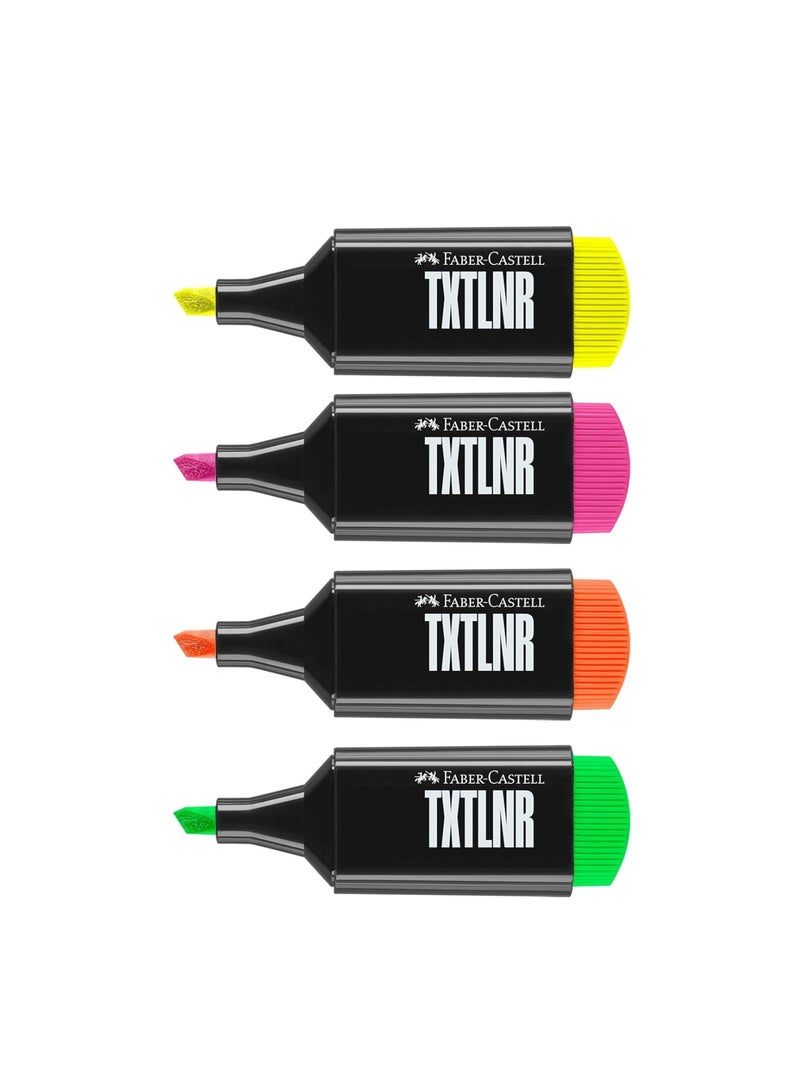 FABER-CASTELL 4-Piece Mini Highlighter Fluorescent Colours - Image 2