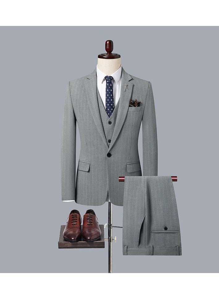 KUYING New Slim Fit Suit Three Piece Set  - Image 1