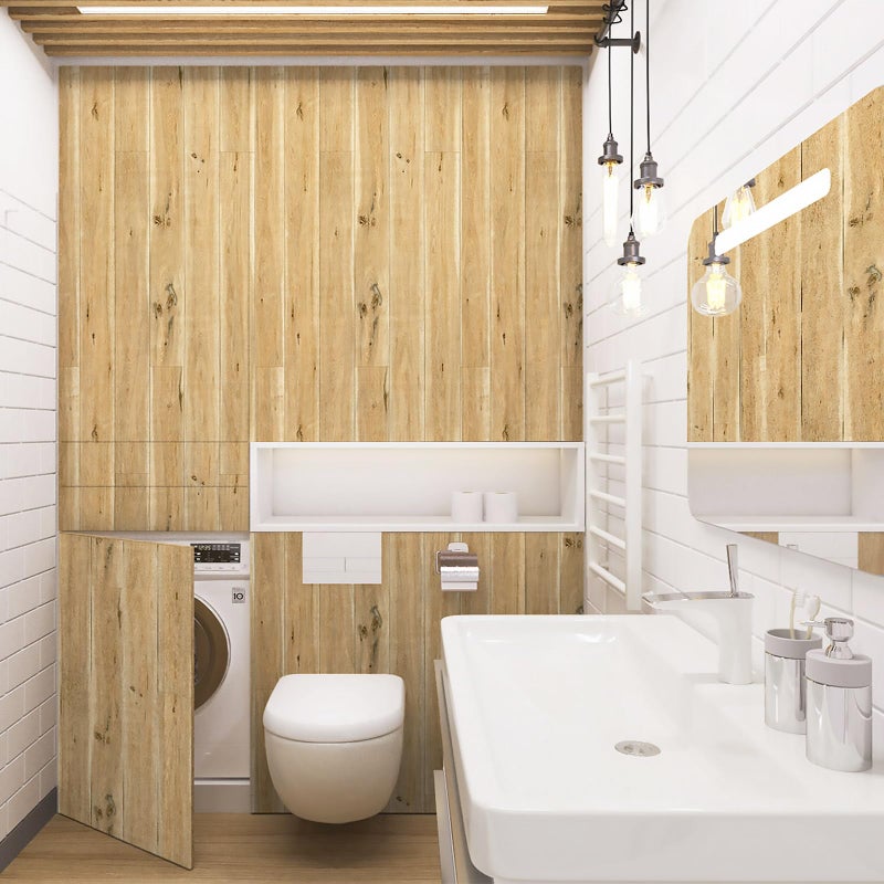 Yun-aeon Realistic Wood Peel and Stick Wallpaper 17.7"x120" Contact Paper Grain Self-Adhesive Film Waterproof & Removable Wallpaper Decorative Vinyl for Kitchen Countertops Cabinets - Image 4
