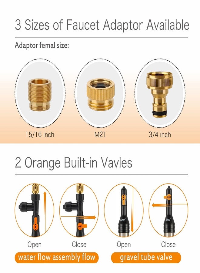 hygger Upgrade Aquarium Water Changer Kit, Semi-Automatic Fish Tank Gravel Cleaner, with 25 FT Water Hose, Flow Control Valve - Image 4