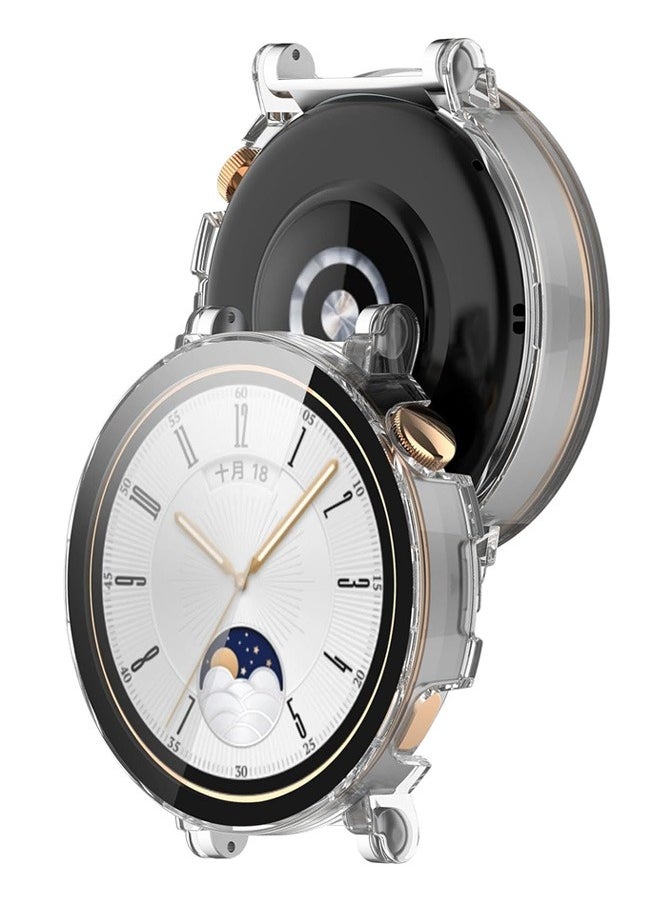 Muyixin متوافق مع ساعة Huawei Watch GT4 مقاس 41 ملم وواقي من مادة TPU الواقية من الصدمات وإطار للساعة شفاف  - Image 3