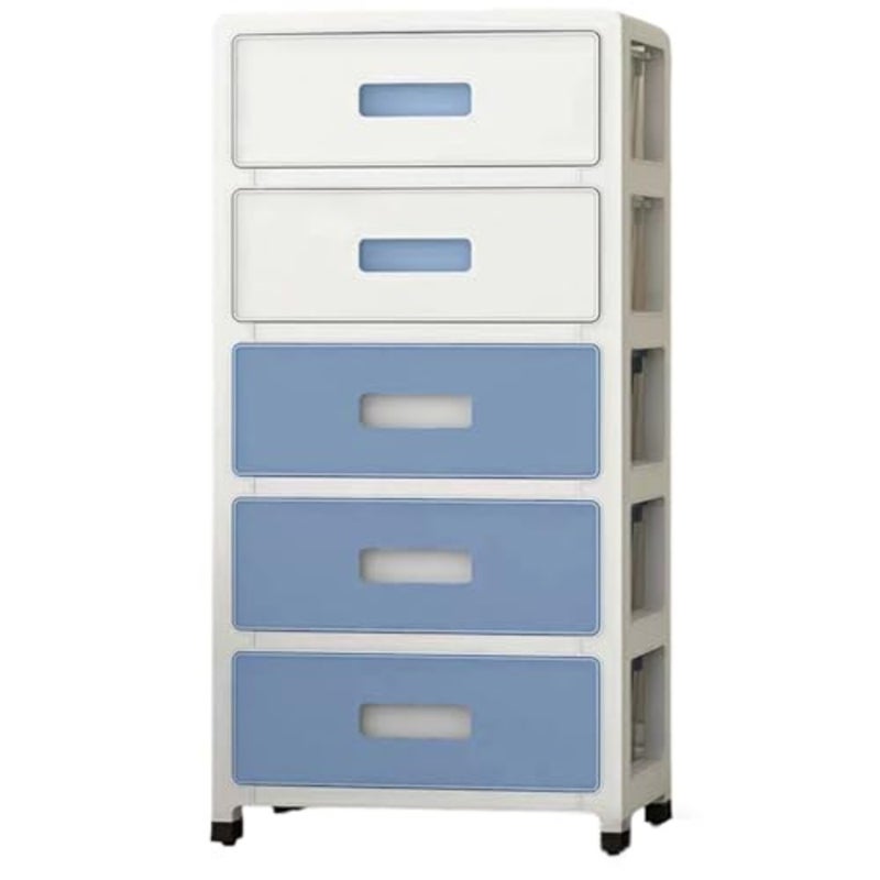 35cm Wide Slit Storage Cabinet, Thickened Plastic Storage Drawer Units with Movable Wheels, Office File Cabinet, Home Drawer Dresser, Bedside Table, Underwear, Toy, Book Organizer - Image 1