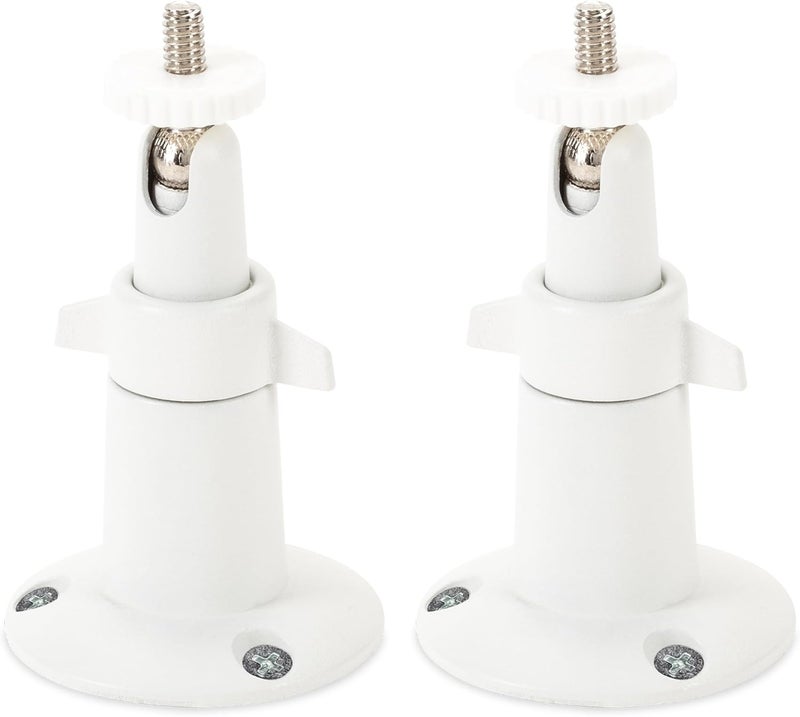 Wasserstein Adjustable Indoor/Outdoor Security Metal Wall Mount Compatible with Arlo Pro/Pro 2/Pro 3/Pro 4/Ultra/Ultra 2 & Others - Ring Stick Up Cam Battery, eufyCam E/2C, Wyze Cam Outdoor/Pan (2 Pack, White) - Image 1