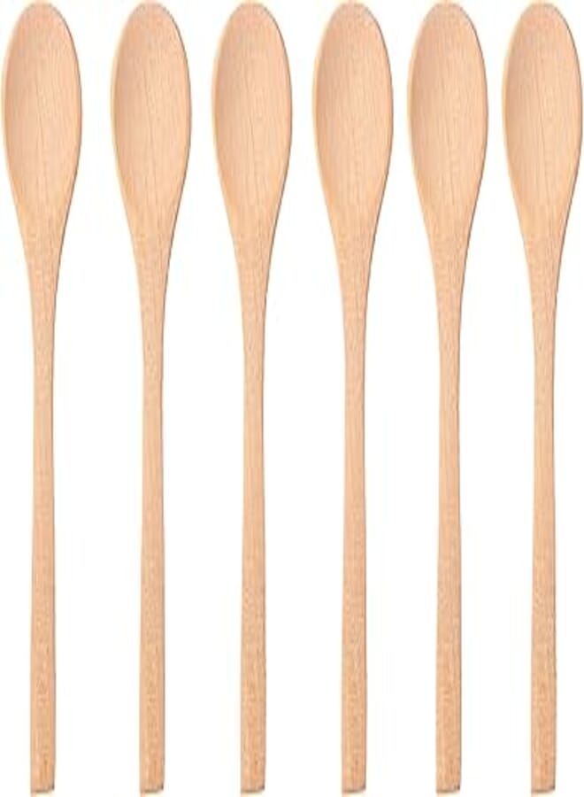 Fresh Fresh Wooden small spoons set of 6 pieces 3x13 cm - wooden 