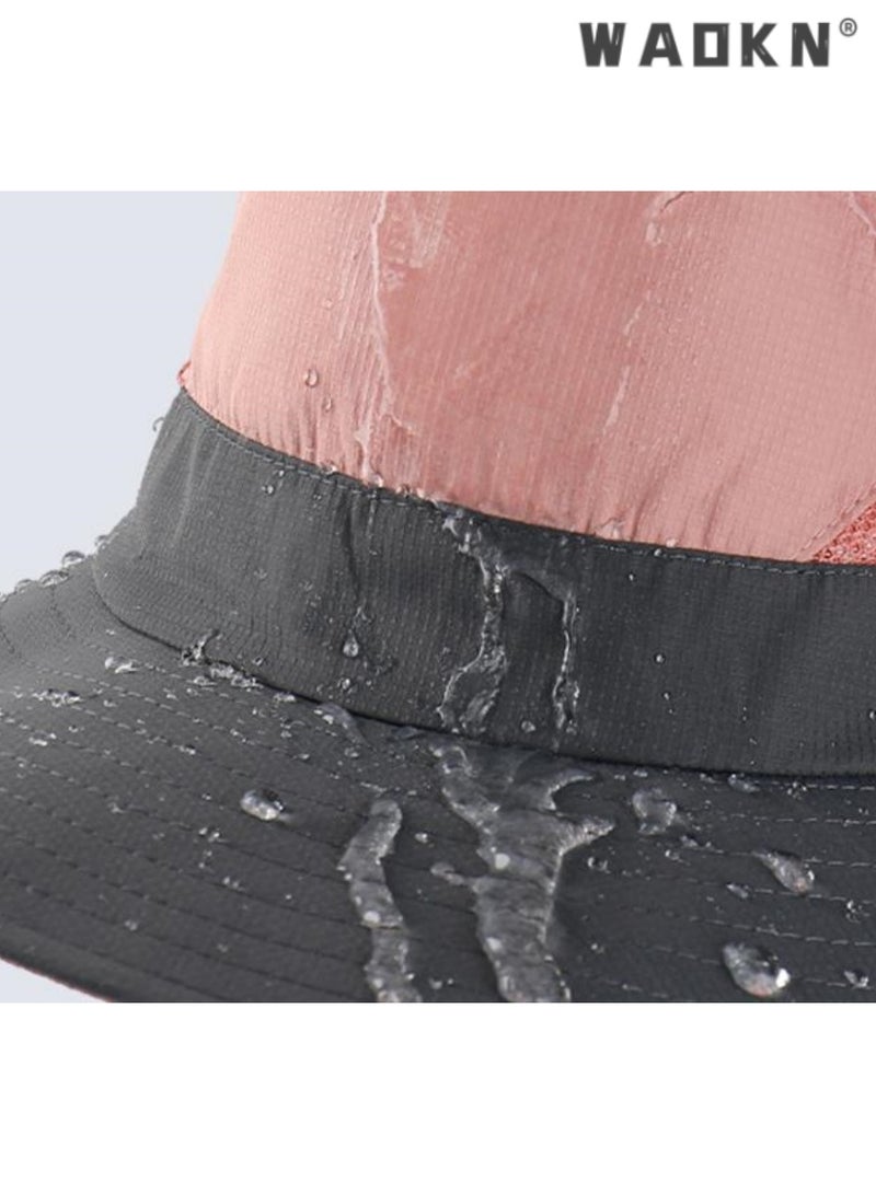 WAOKN Summer Wide Brim Sun Hat,Stylish Fisherman's Design, Perfect for Outdoor Adventures, Beach, Camping, and Hiking, Breathable and UV Protection, Adjustable for Comfort, Ideal for Wear in Sun - Image 4