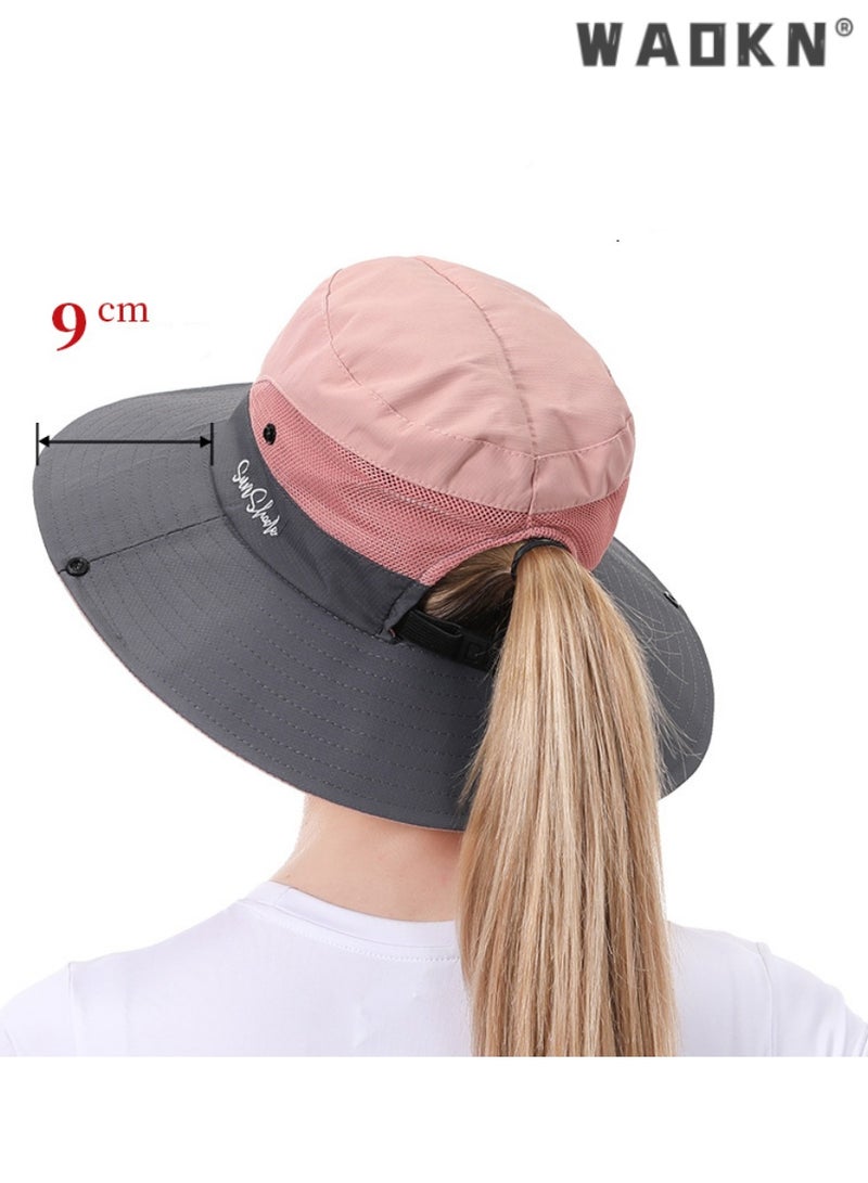 WAOKN Summer Wide Brim Sun Hat,Stylish Fisherman's Design, Perfect for Outdoor Adventures, Beach, Camping, and Hiking, Breathable and UV Protection, Adjustable for Comfort, Ideal for Wear in Sun - Image 3