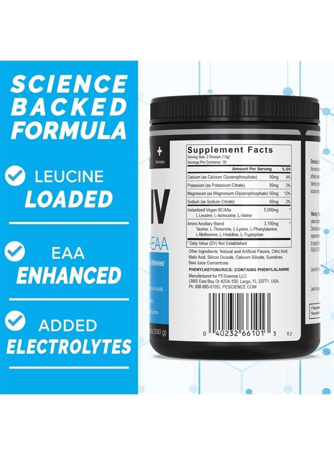 PEScience Amino IV, Orange Dreamsicle, 60 Scoop, BCAA and EAA Powder with Electrolytes - Image 4