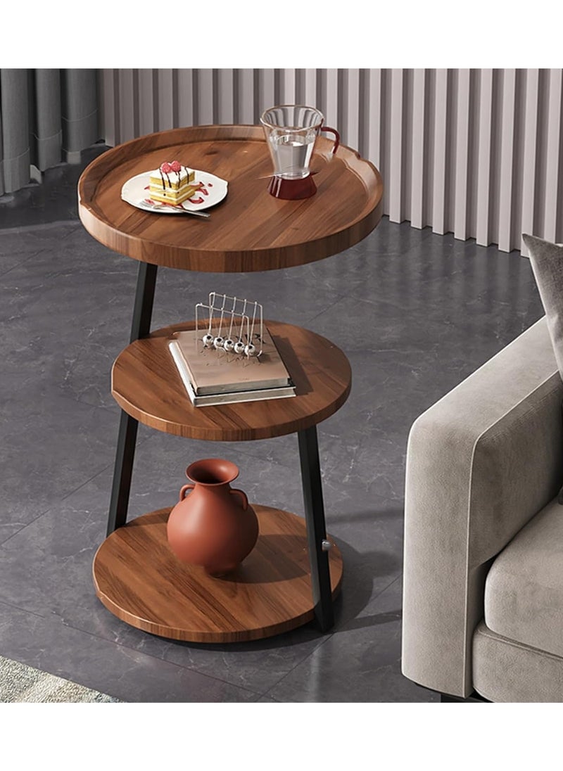 DubaiGallery - 3-layers Side table for living room sofa side Nordic simplicity coffee table flower stand iron and wooden home Multifunction decorative shelf Storage rack - Image 1